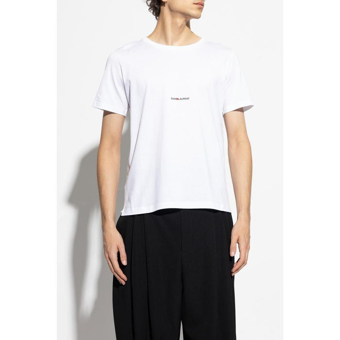 Saint Laurent Logo Short Sleeve T-Shirt Black Men