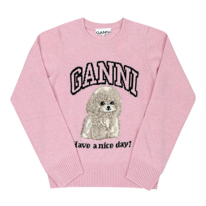 GANNI Women’s Round Neck Knit Sweater K2499 868