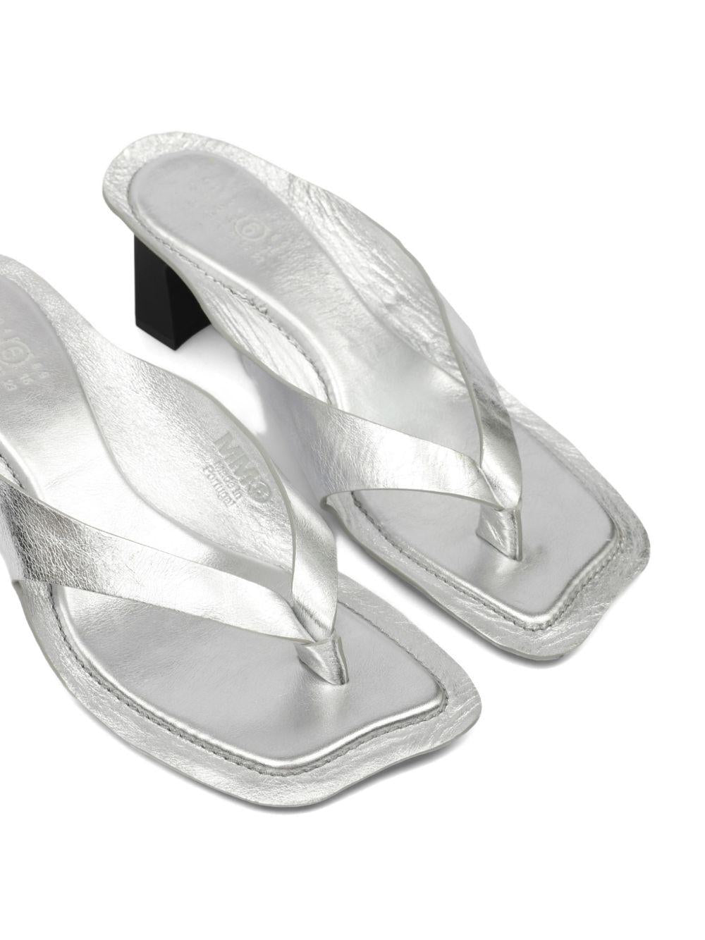 Maison Margiela Black Leather Strappy Sandals