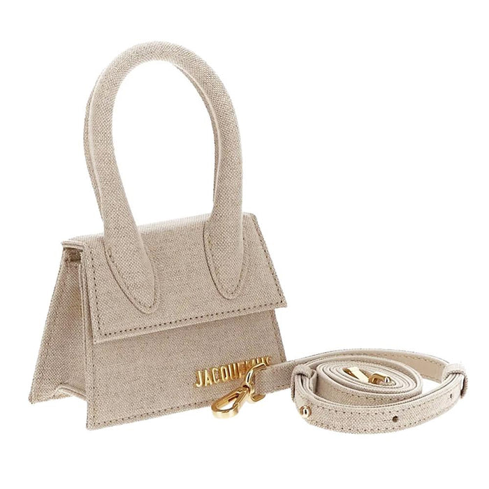JACQUEMUS Gold Logo Le Chiquito Mini Crossbody Bag