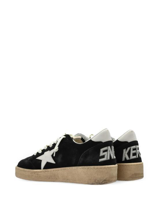 GOLDEN GOOSE Black White Leather Low-Top Sneakers for Men