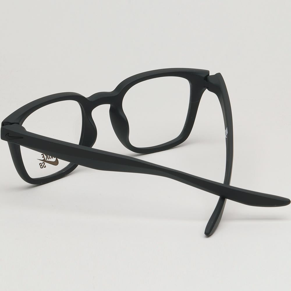 Nike Matte Black Square Acetate Unisex Eyeglass Frames NIKE7114 002