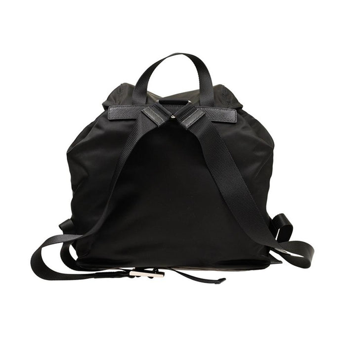 PRADA Black Nylon Triangle Logo Backpack