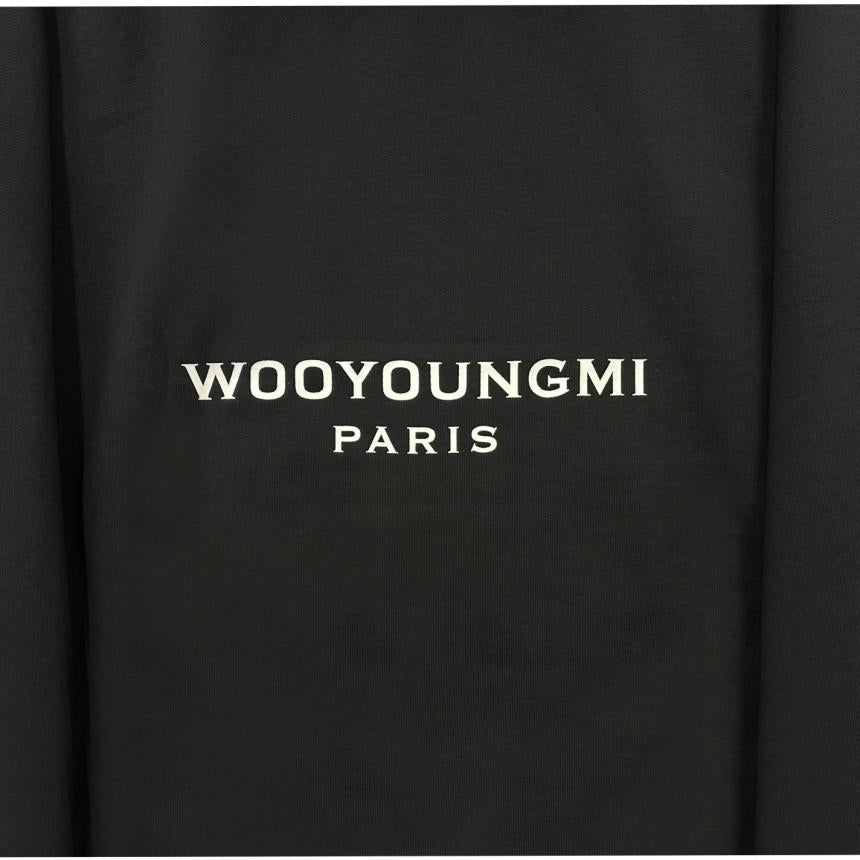 WOOYOUNGMI New Back Logo Hooded T-Shirt Black Men