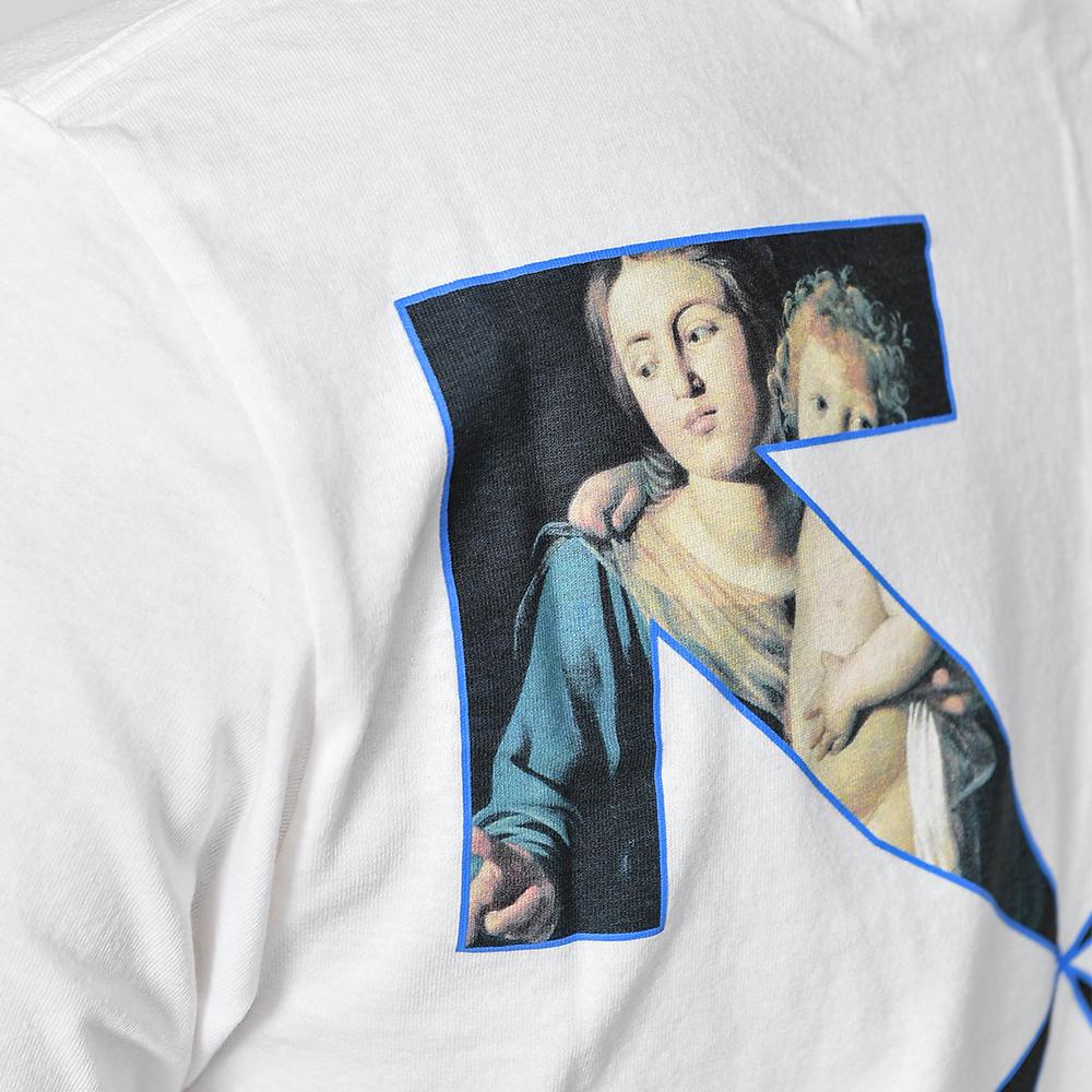 OFF WHITE Caravaggio Arrow Graphic Short Sleeve T-Shirt White