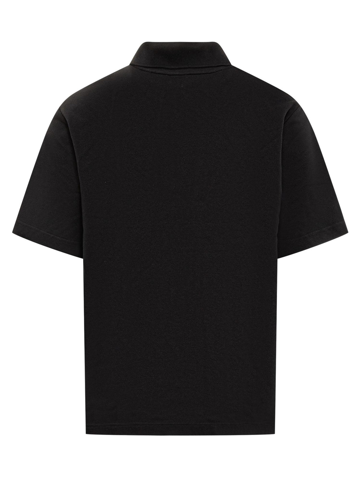 BURBERRY Black Cotton Short Sleeve Polo Shirt