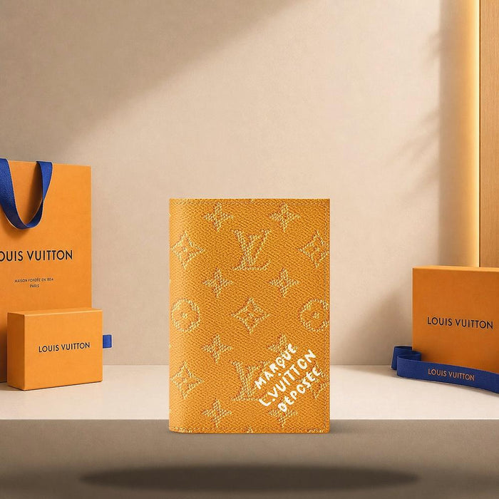 Louis Vuitton Saffron Yellow Passport Cover Wallet M26834