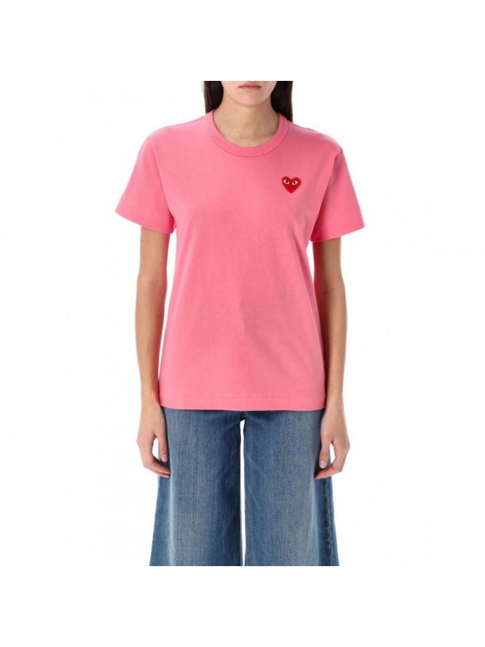 Comme des Garcons Red Heart Patch Short Sleeve T-Shirt AX T272 051 3