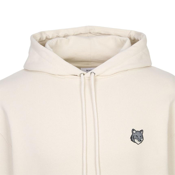 Maison Kitsune Fox Head Logo Men’s Hoodie Gray Cotton