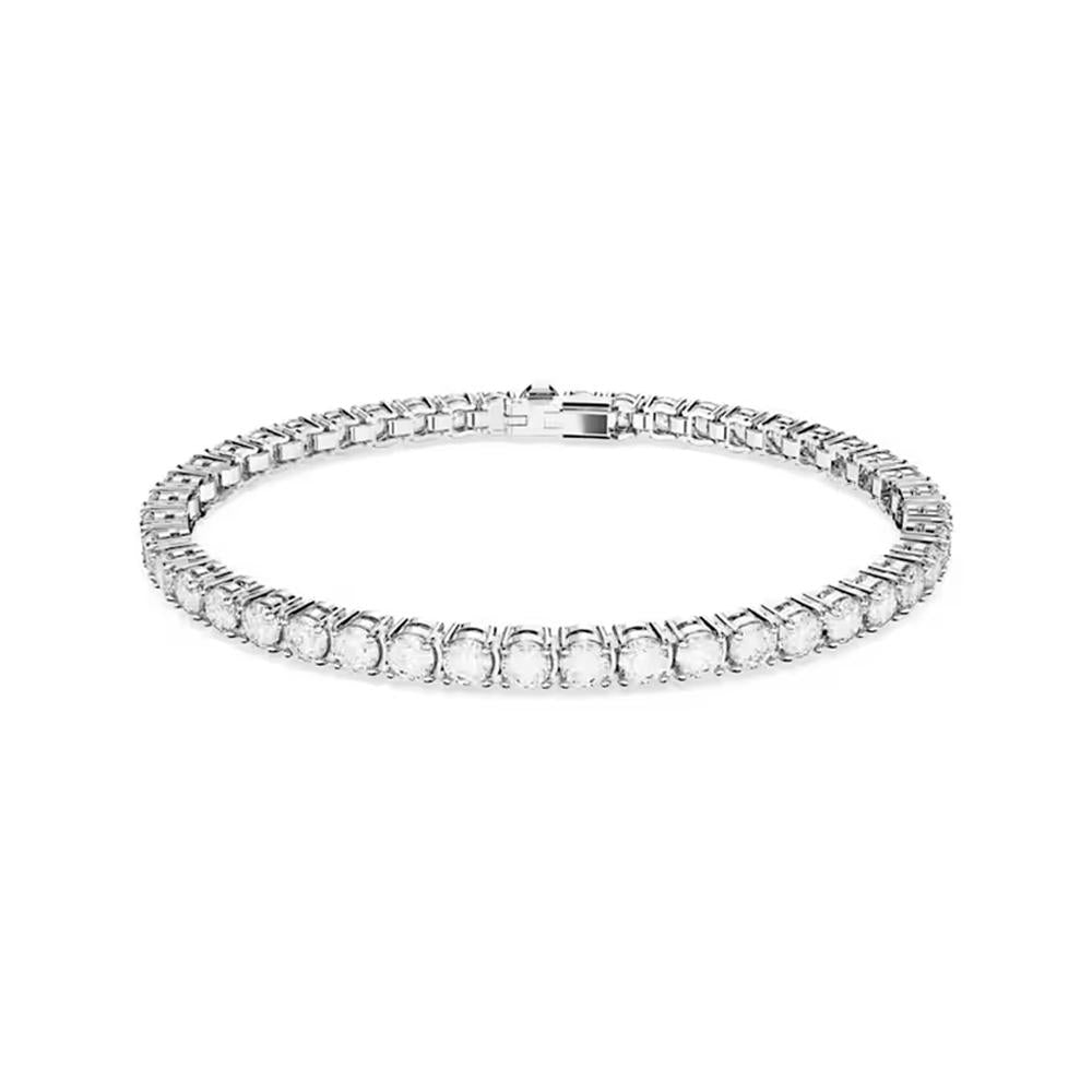 Swarovski Silver-Tone Crystal Bracelet 5648937 Matrix Tennis