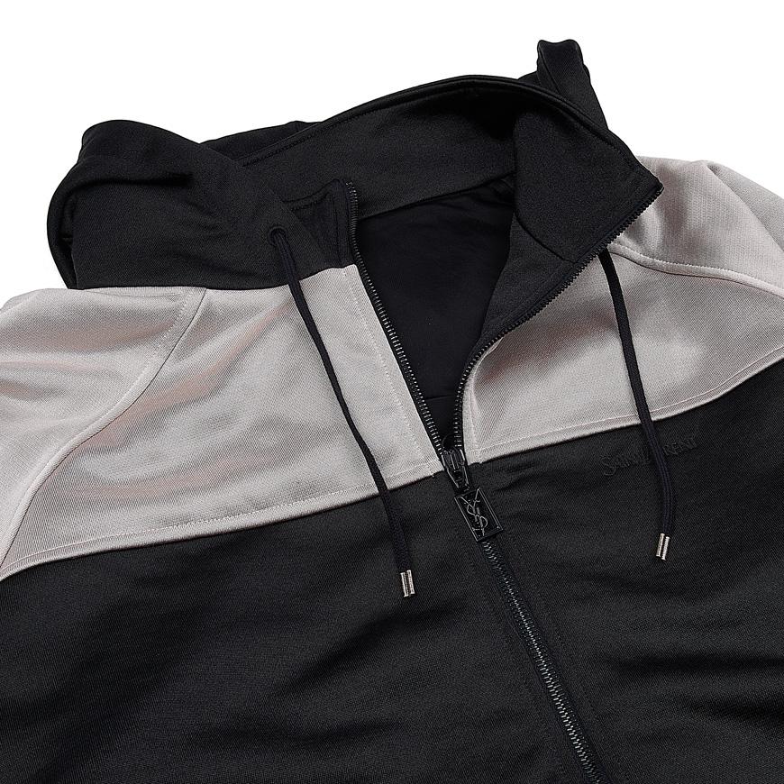 Saint Laurent Men’s Zip-Up Hooded Jacket Black