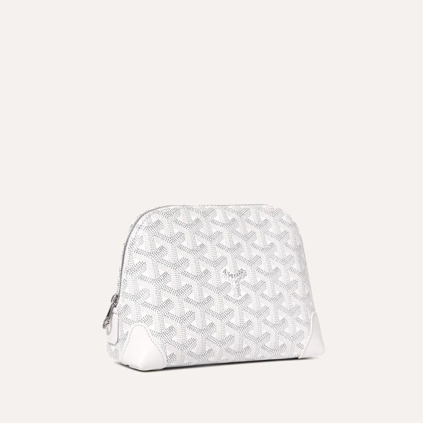 GOYARD White Vendôme Unisex Cosmetic Pouch Clutch Bag VENDOTPMLTY50 CL50 P