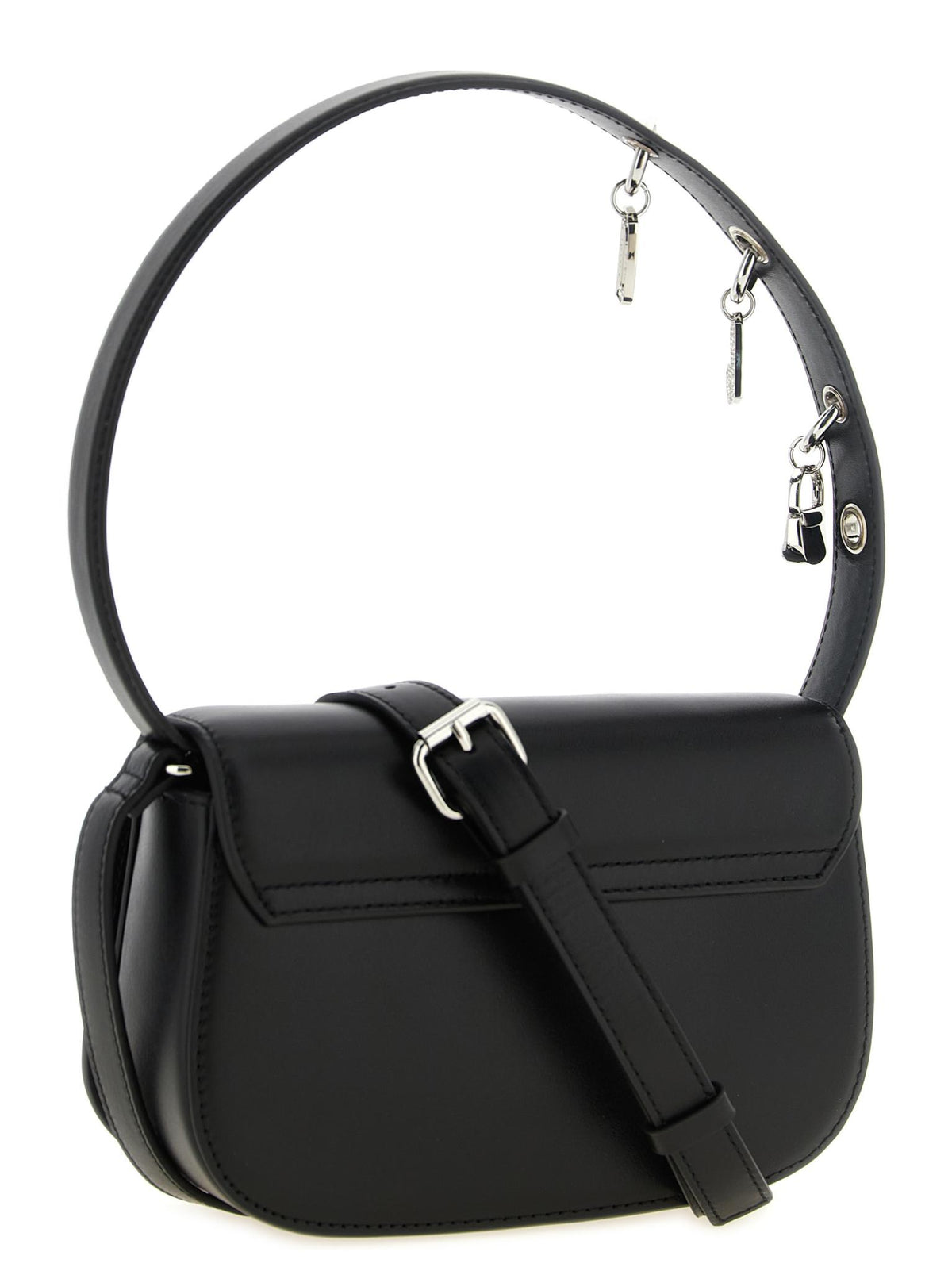 DIESEL Black Leather Shoulder Bag