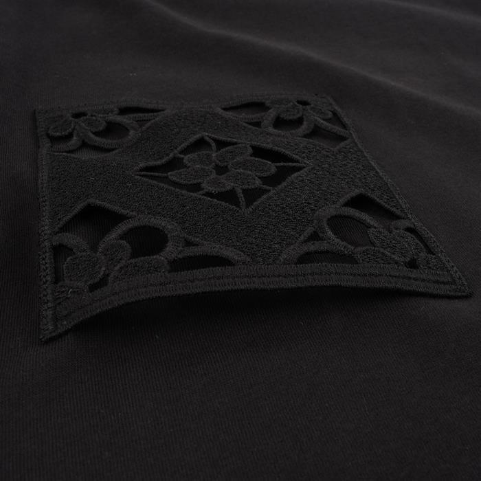 Moncler Embroidered Logo Pocket Short Sleeve T-Shirt Black