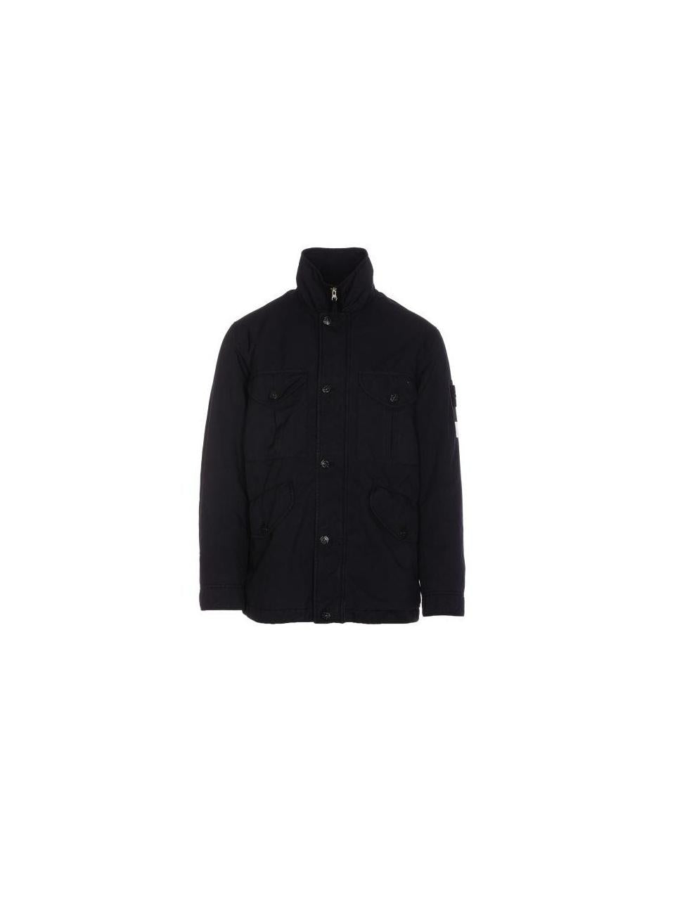 STONE ISLAND David-TC Anti-Drop Field Hooded Sweatshirt Jacket Black