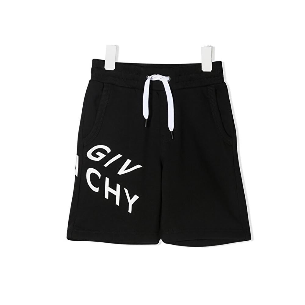 GIVENCHY Black Logo Cotton Training Half Shorts for Women