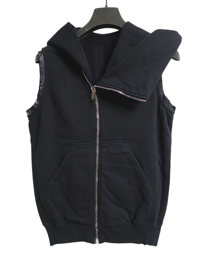 Rick Owens Darkshadow Mountain Asymmetric Hooded Vest DU17S5286