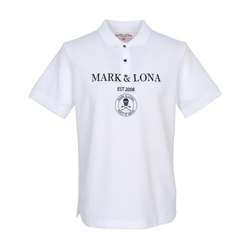 MARK&LONA Men’s Golf Polo Short Sleeve T-Shirt White