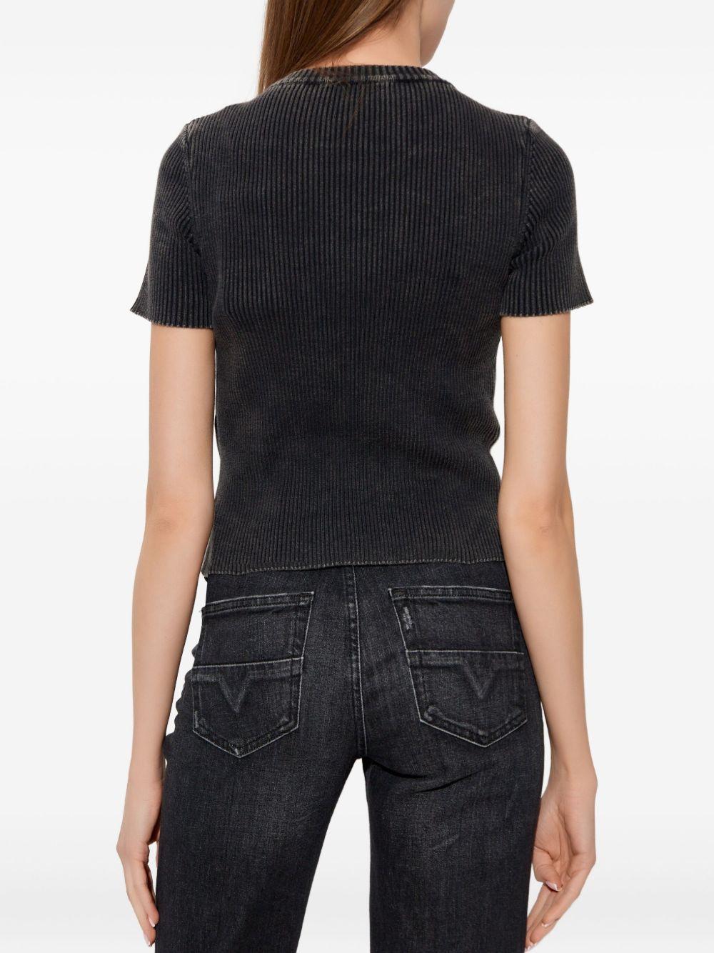 DIESEL Black Short Sleeve Cotton T-Shirt