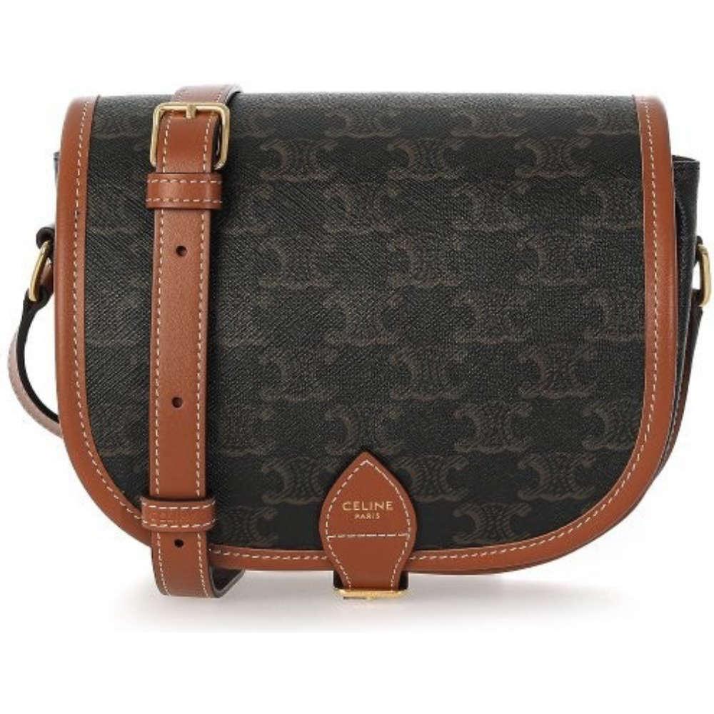 CELINE Triomphe Folco Medium Shoulder Bag