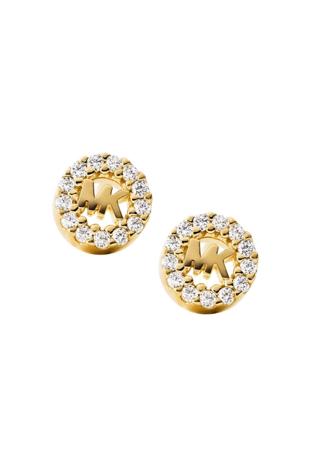 Michael Kors Gold-Tone Crystal Stud Earrings for Women