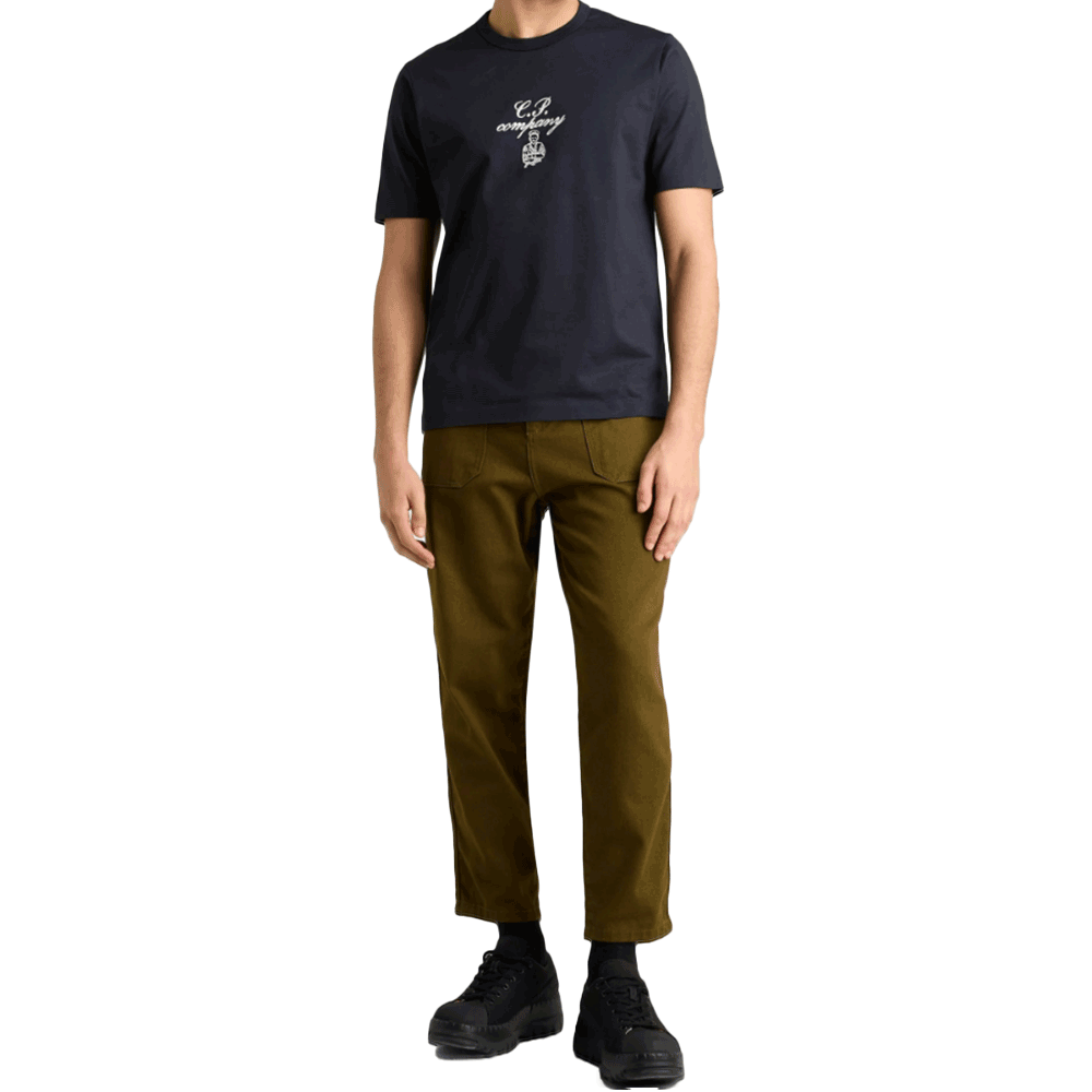 CP Company Navy Short Sleeve Embroidered Men’s T-Shirt 18CMTS109A