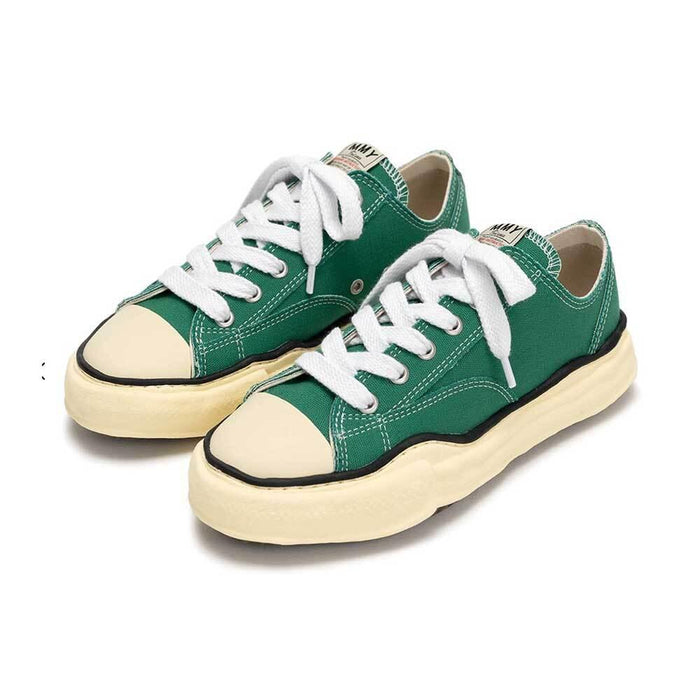 Maison Mihara Yasuhiro Green Canvas Low Top Sneakers VL OG Sole