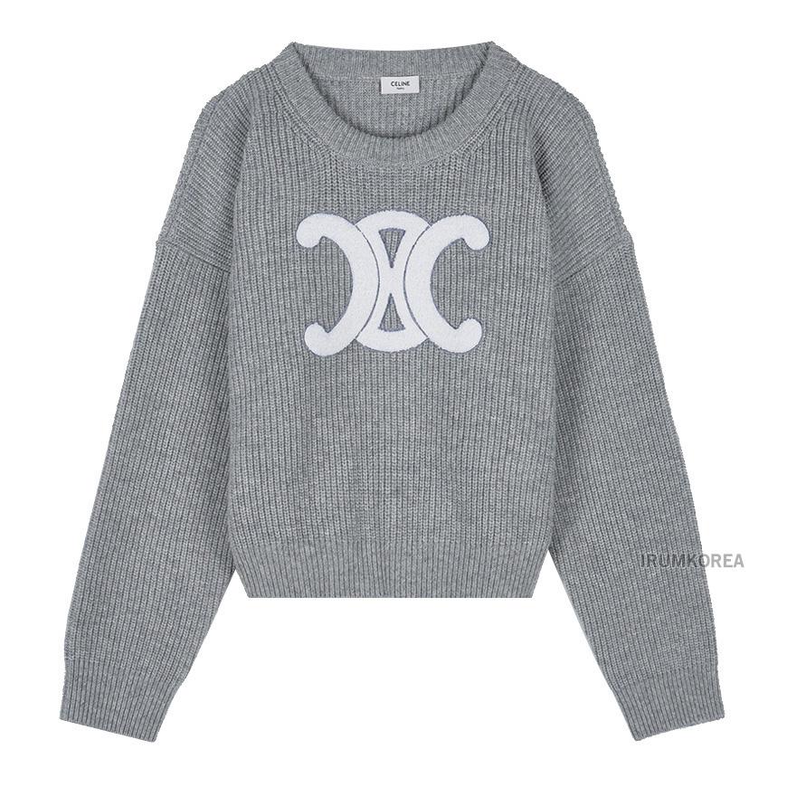 CELINE Ribbed Wool Crewneck Sweater for Women RY0GS423P 09GM