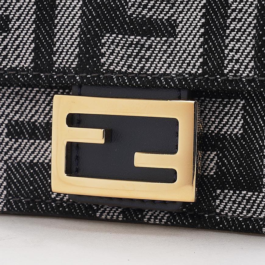 FENDI Baguette Micro Bi-Fold Wallet Women Leather Brown