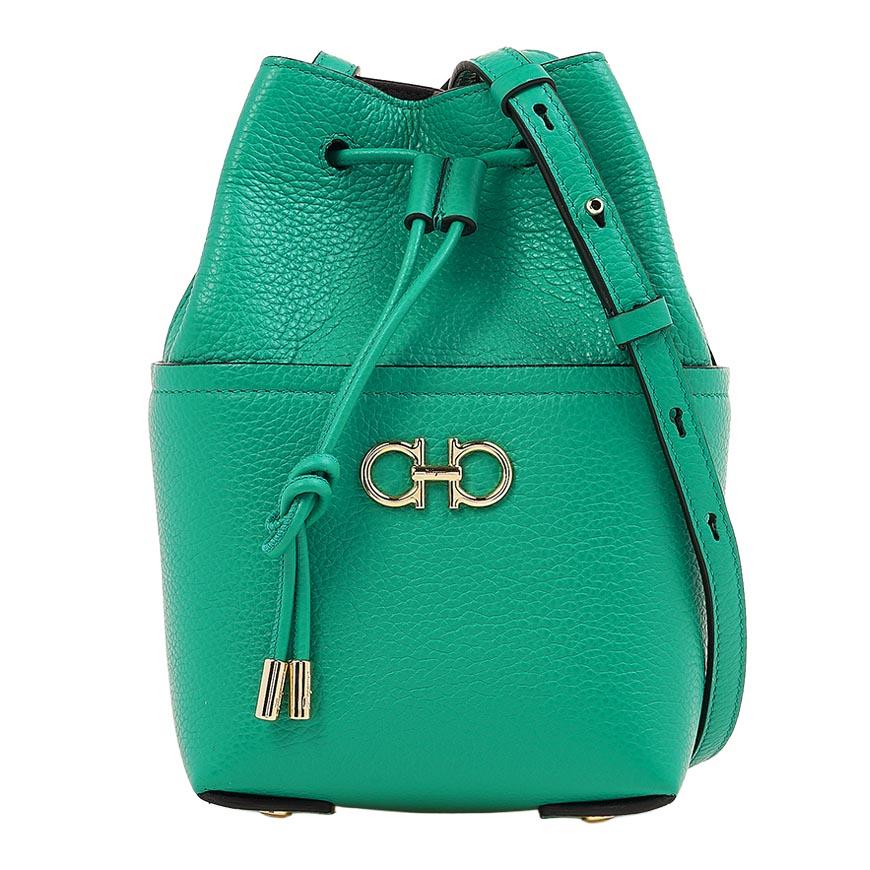 Ferragamo Gancini Mini Bucket Bag Women’s Shoulder Ba 21 2970 SMERALDO 0758898 1