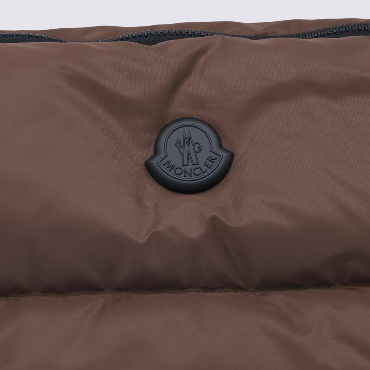 Moncler Black Leather Clutch Bag