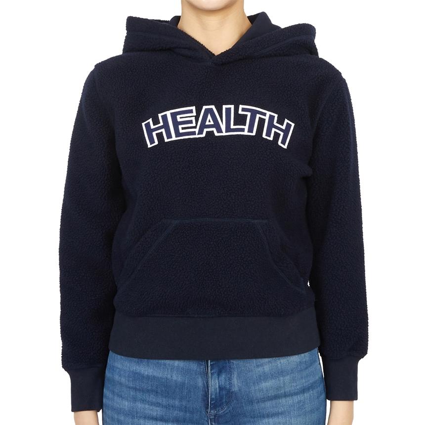 SPORTY&RICH Women’s Navy Hooded Sweatshirt