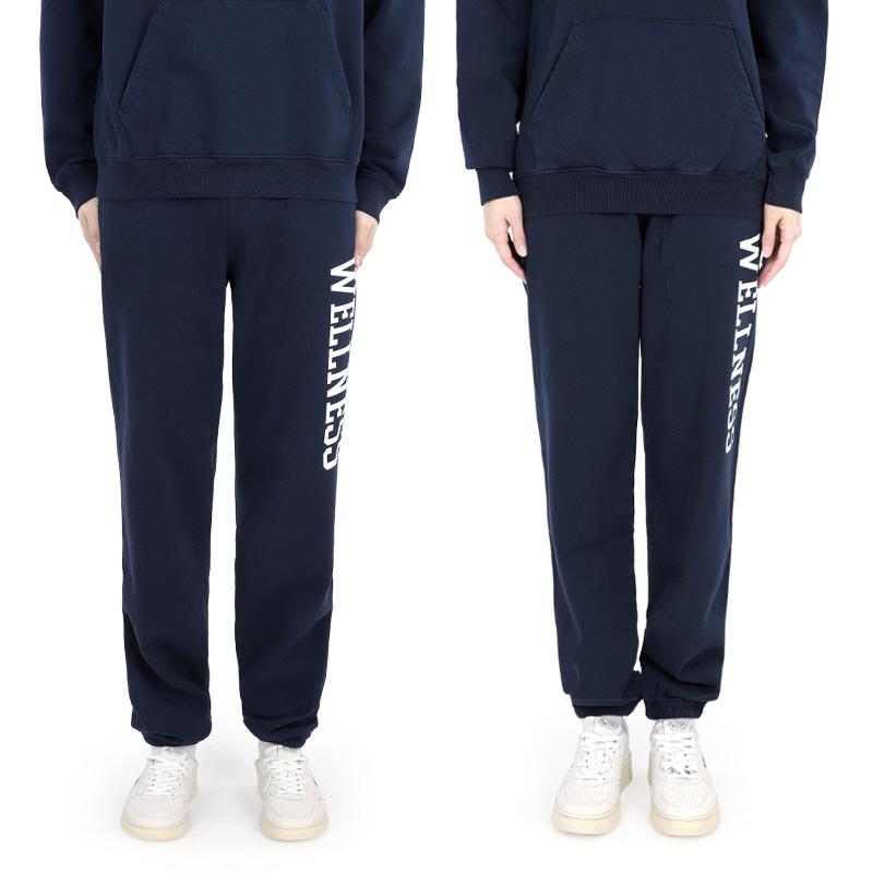 SPORTY&RICH Unisex Ivy Wellness Jogger Sweatpants Navy