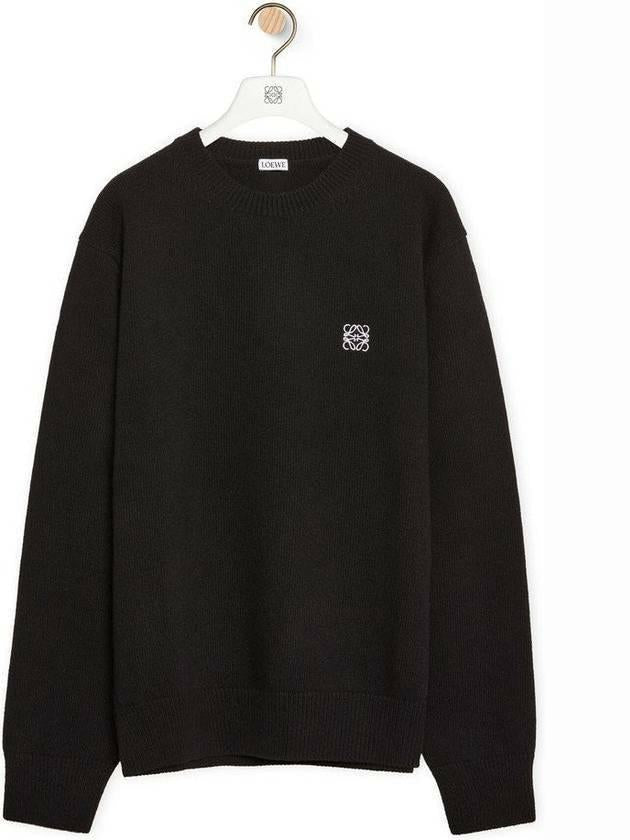 LOEWE Wool Anagram Round Neck Sweater Black Men’s