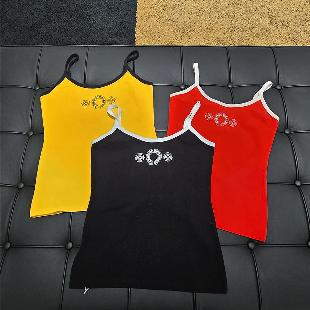 Chrome Hearts Horseshoe Logo Black Tank Top Sleeveless Shirt