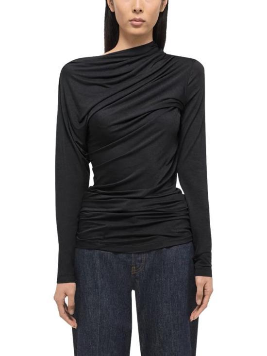 Helmut Lang Long Sleeve Sweatshirt Top O07HW504 001 BLACK DOM