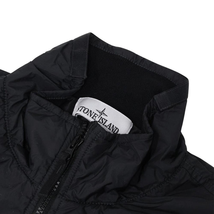 STONE ISLAND Crinkle Reps Nylon Hooded Zip Jacket Black Men