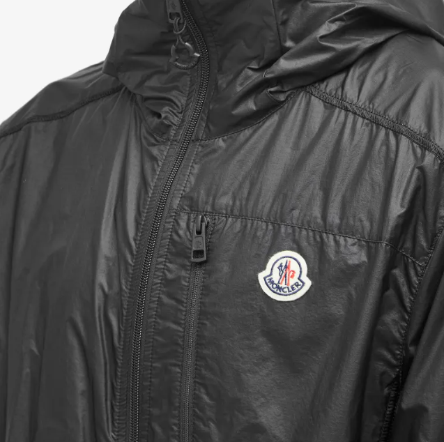 Moncler Black Nylon Mendes Windbreaker Jacket for Men 091 1A00036 68953