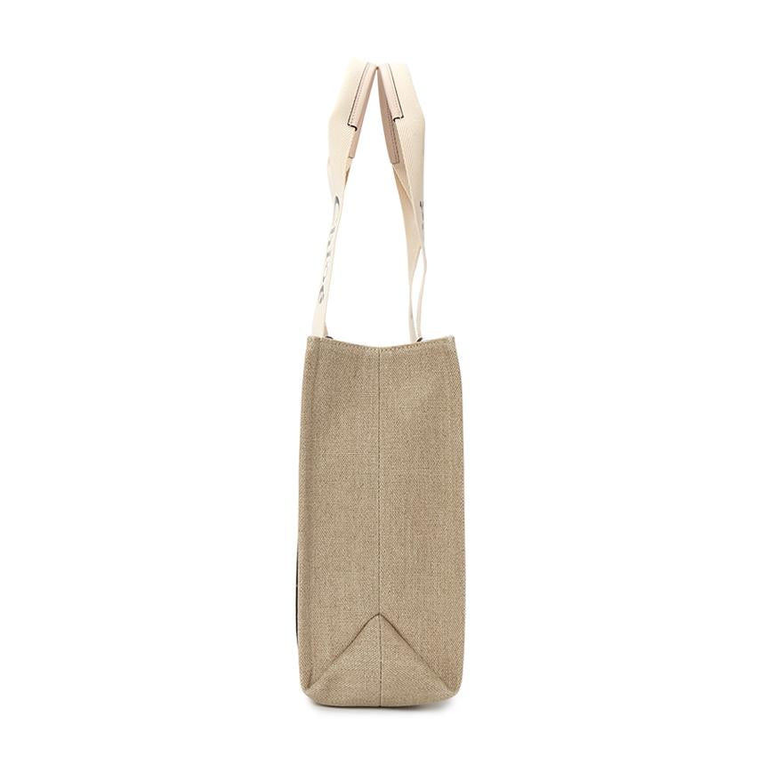 Chloe Woody Canvas Leather Tote Bag CHC22AS383I26 6J5
