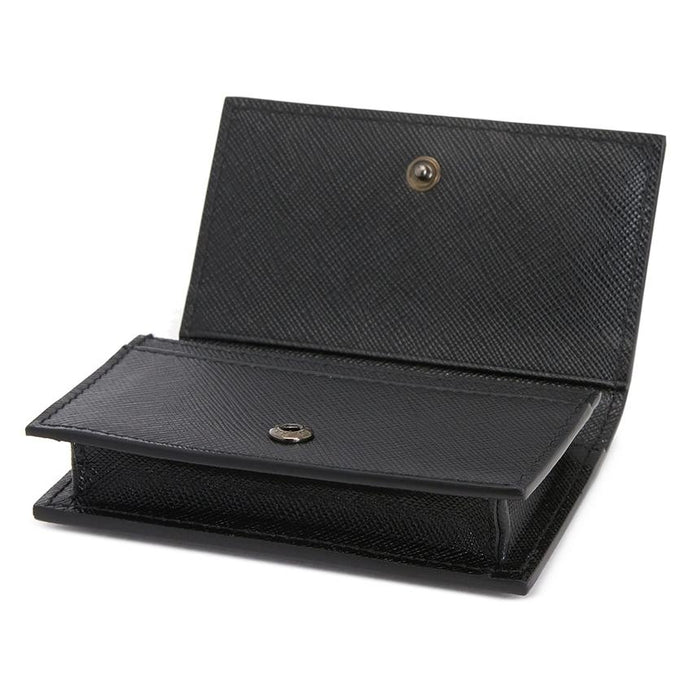 PRADA Saffiano Leather Men's Card Holder Wallet Black