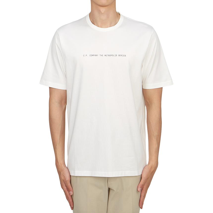 CP Company Men's Short Sleeve T-Shirt White Cotton