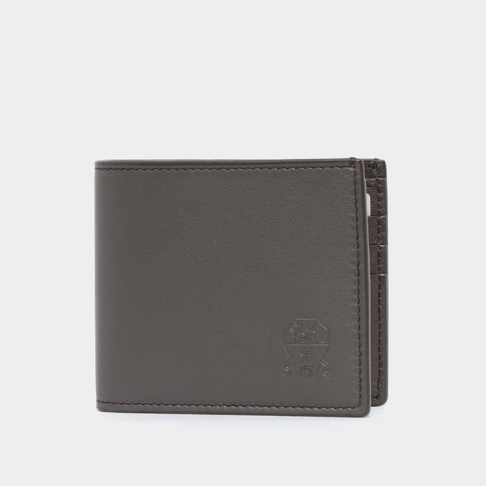 Brunello Cucinelli Embossed Logo Leather Bifold Wallet for Men MWZNBU006 C8034