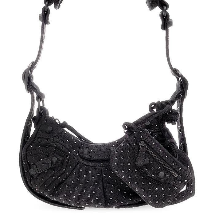 BALENCIAGA Le Cagole XS Shoulder Bag Black Leather