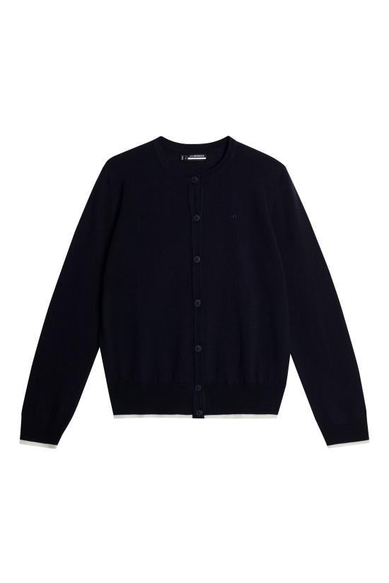 J LINDEBERG Round Neck Knit Sweater for Women GWKW120086855 JL NAVY DOM