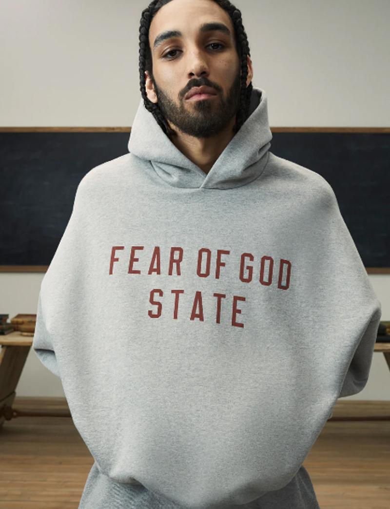 Fear of God Essentials Fleece State Hoodie Dark Oatmeal Unisex