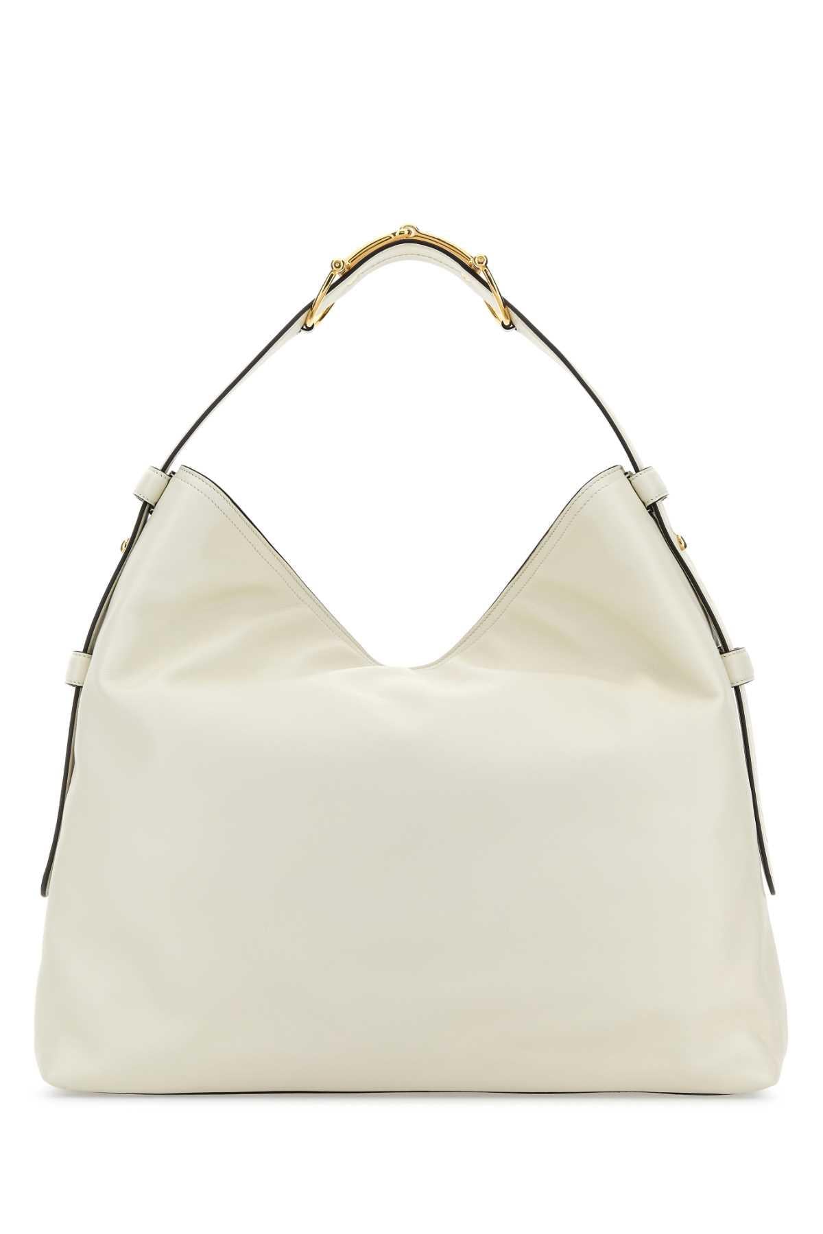 GUCCI Leather Shoulder Bag Brown