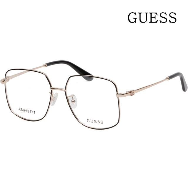 Guess Unisex Square Metal Frame Eyeglasses Asian Fit GU2839D 005
