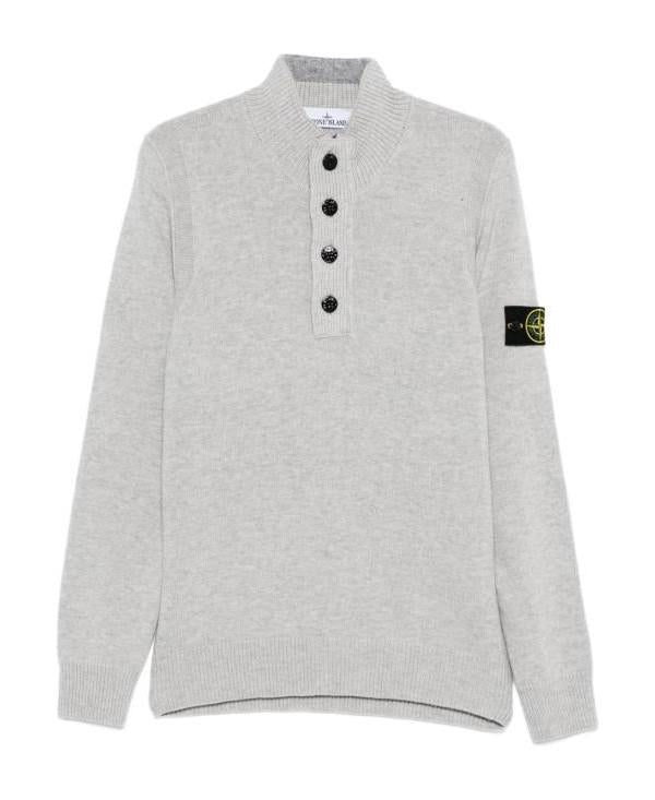 STONE ISLAND Lambswool Half-Zip Sweater Men’s Round Neck Knit