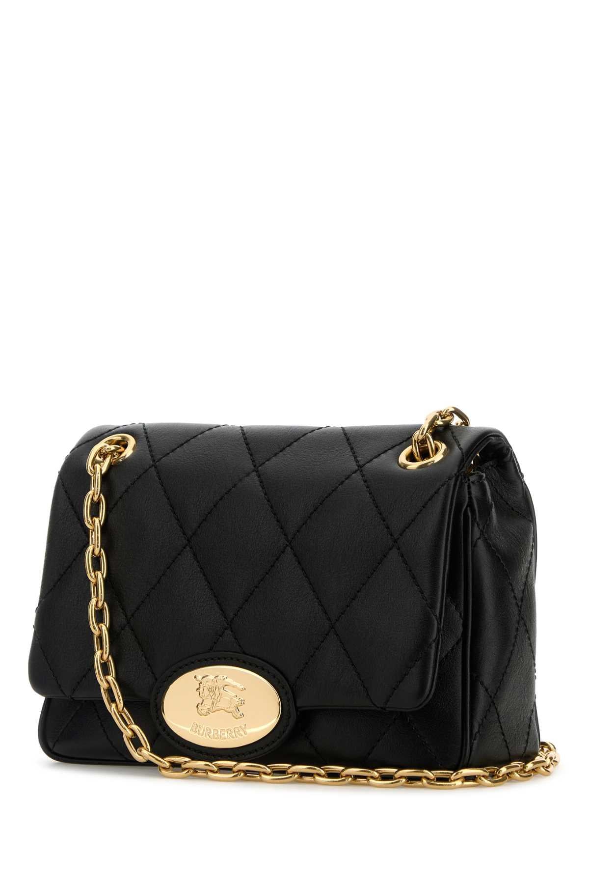 BURBERRY Black Leather Crossbody Bag