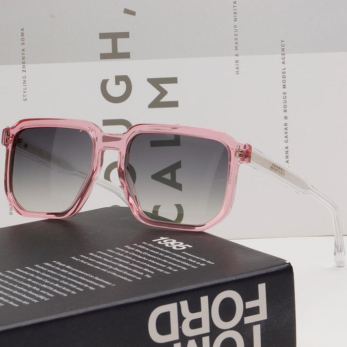 Isabel Marant Transparent Pink Square Acetate Sunglasses IM0165S 35J9O